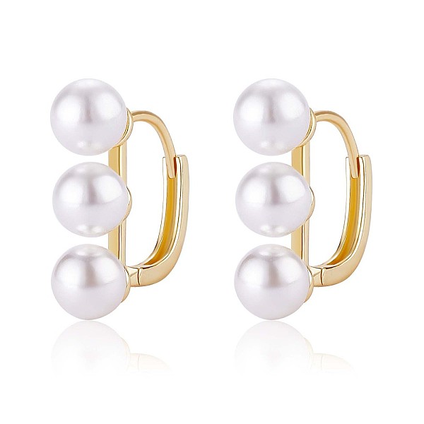 PandaHall Triple Shell Pearl Beaded Hoop Earrings, Brass Jewelry for Women, Golden, 18x19.3mm, Pin: 1mm Shell Round
PandaHall Triple Shell Pearl Beaded Hoop Earrings, Brass Jewelry for Women, Golden, 18x19.3mm, Pin: 1mm Shell Round