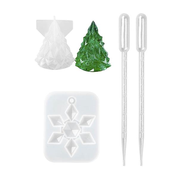 PandaHall Christmas DIY Silicone Molds, Resin Casting Molds, with Plastic Pipettes, For UV Resin, Epoxy Resin Jewelry Making, Christmas Tree..., White
PandaHall Christmas DIY Silicone Molds, Resin Casting Molds, with Plastic Pipettes, For UV Resin, Epoxy Resin Jewelry Making, Christmas Tree..., White