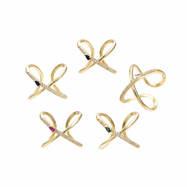 PandaHall Real 18K Gold Plated Brass Criss Cross Cuff Ring, Wire Wrap Wide Open Ring for Women, Mixed Color, US Size 6 3/4(17.1mm)..., Multicolor
PandaHall Real 18K Gold Plated Brass Criss Cross Cuff Ring, Wire Wrap Wide Open Ring for Women, Mixed Color, US Size 6 3/4(17.1mm)..., Multicolor