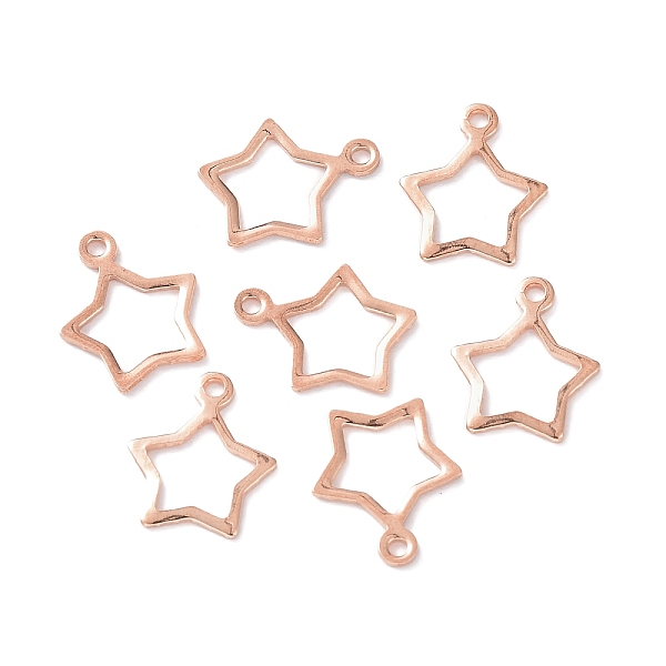 PandaHall 304 Stainless Steel Charms, Star, Rose Gold, 12.8x11x1mm, Hole: 1mm 304 Stainless Steel Star
PandaHall 304 Stainless Steel Charms, Star, Rose Gold, 12.8x11x1mm, Hole: 1mm 304 Stainless Steel Star