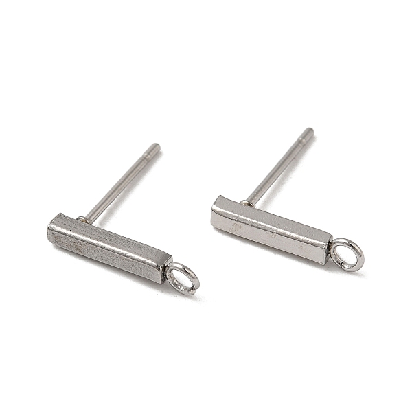 PandaHall 304 Stainless Steel Stud Earring Finding, with Horizontal Loop, Rectangle, Stainless Steel Color, 13x3mm, Hole: 1.8mm, Pin: 0.8mm...
PandaHall 304 Stainless Steel Stud Earring Finding, with Horizontal Loop, Rectangle, Stainless Steel Color, 13x3mm, Hole: 1.8mm, Pin: 0.8mm...