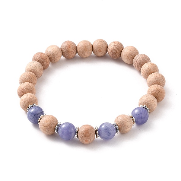 PandaHall Round Natural Quartz(Dyed) Beaded Stretch Bracelets, with Natural Wood Beads and Alloy Spacer Beads, Inner Diameter: 2-1/4 inch...
PandaHall Round Natural Quartz(Dyed) Beaded Stretch Bracelets, with Natural Wood Beads and Alloy Spacer Beads, Inner Diameter: 2-1/4 inch...