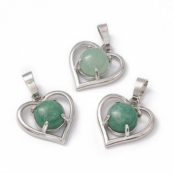 PandaHall Natural Green Aventurine Pendants, Heart Charms, with Platinum Tone Brass Findings, Cadmium Free & Nickel Free & Lead Free...
PandaHall Natural Green Aventurine Pendants, Heart Charms, with Platinum Tone Brass Findings, Cadmium Free & Nickel Free & Lead Free...