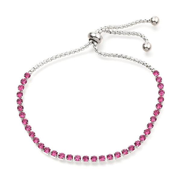 PandaHall Adjustable 304 Stainless Steel Rhinestone Strass Chains Slider Bracelets, Bolo Bracelets, with Box Chains, Stainless Steel Color..., Pink
PandaHall Adjustable 304 Stainless Steel Rhinestone Strass Chains Slider Bracelets, Bolo Bracelets, with Box Chains, Stainless Steel Color..., Pink