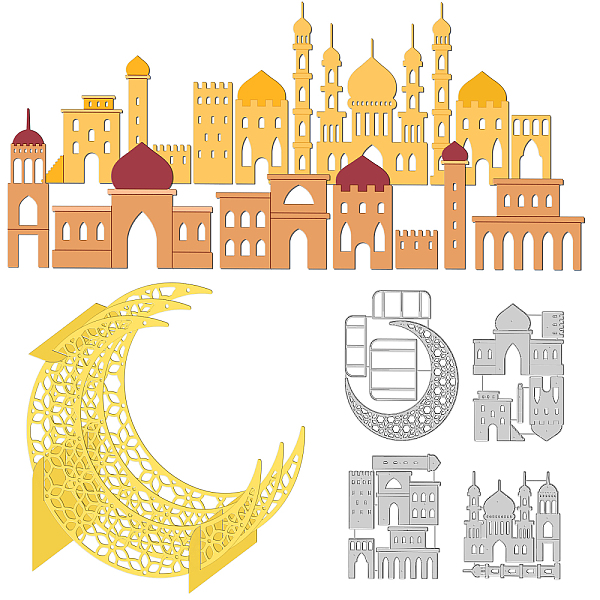 PandaHall GLOBLELAND 4 Sets Eid Mubarak Eid Building and Moon Cutting Dies for DIY Scrapbooking Metal Eid al-Fitr Muslim Die Cuts Embossing...
PandaHall GLOBLELAND 4 Sets Eid Mubarak Eid Building and Moon Cutting Dies for DIY Scrapbooking Metal Eid al-Fitr Muslim Die Cuts Embossing...