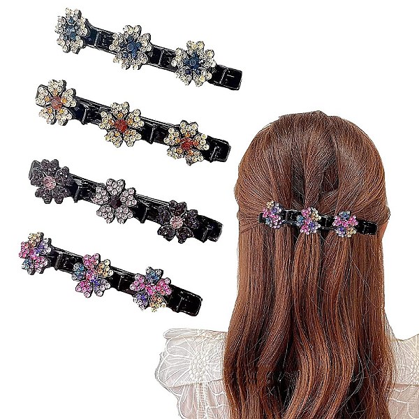 PandaHall Fashion Double Layer Resin Rhinestone Alligator Hair Clips Sets, Flower Hair Accessories for Woman Girls, Mixed Color, 93x21x32mm..., Black
PandaHall Fashion Double Layer Resin Rhinestone Alligator Hair Clips Sets, Flower Hair Accessories for Woman Girls, Mixed Color, 93x21x32mm..., Black