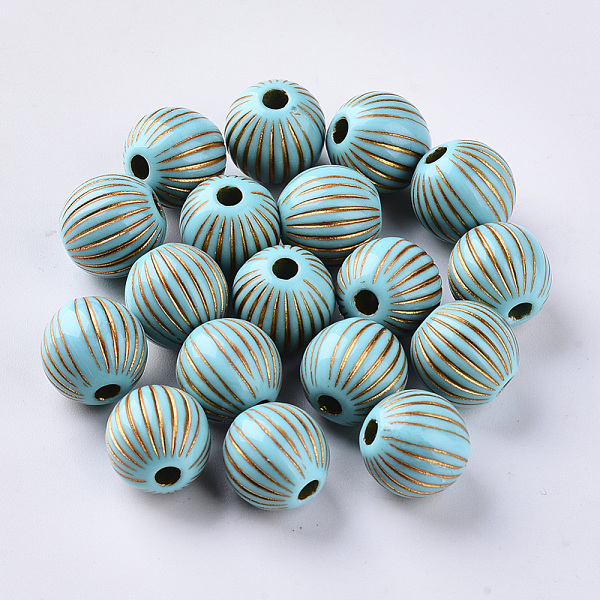 PandaHall Plating Acrylic Beads, Golden Metal Enlaced, Round, Dark Turquoise, 11.5mm, Hole: 2.5mm Acrylic Round Cyan
PandaHall Plating Acrylic Beads, Golden Metal Enlaced, Round, Dark Turquoise, 11.5mm, Hole: 2.5mm Acrylic Round Cyan