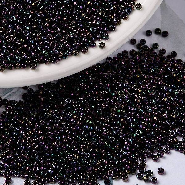 PandaHall MIYUKI Round Rocailles Beads, Japanese Seed Beads, 15/0, (RR454) Metallic Dark Plum Iris, 1.5mm, Hole: 0.7mm, about 5555pcs/10g..., Purple
PandaHall MIYUKI Round Rocailles Beads, Japanese Seed Beads, 15/0, (RR454) Metallic Dark Plum Iris, 1.5mm, Hole: 0.7mm, about 5555pcs/10g..., Purple