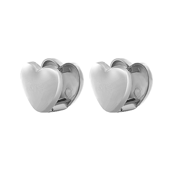 PandaHall Heart 304 Stainless Steel Hoop Earrings for Women, Stainless Steel Color, 14x16mm Stainless Steel Heart
PandaHall Heart 304 Stainless Steel Hoop Earrings for Women, Stainless Steel Color, 14x16mm Stainless Steel Heart