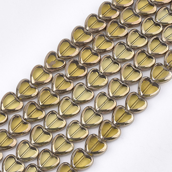 PandaHall Electroplate Glass Beads Strands, Edge Plated, Heart, Pale Goldenrod, 10x10x4mm, Hole: 1mm, about 30pcs/strand, 11.4 inch Glass..., Yellow
PandaHall Electroplate Glass Beads Strands, Edge Plated, Heart, Pale Goldenrod, 10x10x4mm, Hole: 1mm, about 30pcs/strand, 11.4 inch Glass..., Yellow