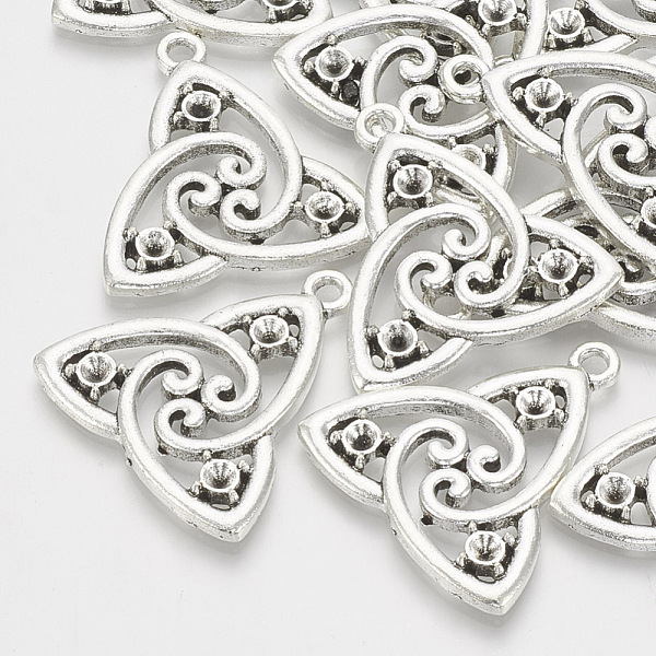 PandaHall Tibetan Style Alloy Pendant Rhinestone Settings, Trinity Knot/Triquetra, Irish, Antique Silver, Fit for 3mm Rhinestone, 30x28x3mm...
PandaHall Tibetan Style Alloy Pendant Rhinestone Settings, Trinity Knot/Triquetra, Irish, Antique Silver, Fit for 3mm Rhinestone, 30x28x3mm...