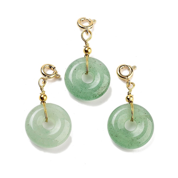 PandaHall Natural Green Aventurine Donut Pendant Decorations, Brass Clasp Charms Ornaments, 33~34mm Green Aventurine Donut
PandaHall Natural Green Aventurine Donut Pendant Decorations, Brass Clasp Charms Ornaments, 33~34mm Green Aventurine Donut