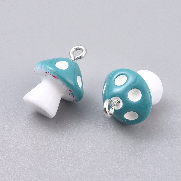 PandaHall Plastic Pendants, with Platinum Plated Iron Loop, Mushroom, Pale Turquoise, 17.5x11.5x12mm, Hole: 1.5mm Plastic Mushroom Cyan
PandaHall Plastic Pendants, with Platinum Plated Iron Loop, Mushroom, Pale Turquoise, 17.5x11.5x12mm, Hole: 1.5mm Plastic Mushroom Cyan