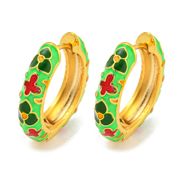 PandaHall Rack Plating Brass Hoop Earring, with Flower Enamel, Cadmium Free & Lead Free, Long-Lasting Plated, Real 18K Gold Plated, Lime..., Green
PandaHall Rack Plating Brass Hoop Earring, with Flower Enamel, Cadmium Free & Lead Free, Long-Lasting Plated, Real 18K Gold Plated, Lime..., Green