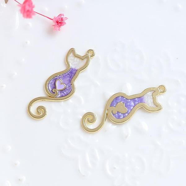 PandaHall Alloy Enamel Pendants, Golden, Cat Charm, Medium Purple, 33x11mm Alloy+Enamel Cat Shape
PandaHall Alloy Enamel Pendants, Golden, Cat Charm, Medium Purple, 33x11mm Alloy+Enamel Cat Shape