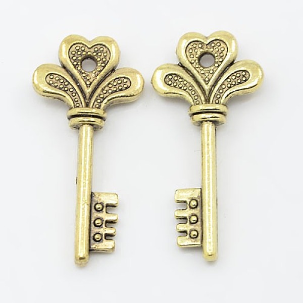 PandaHall Tibetan Style Alloy Pendants, Cadmium Free & Lead Free, Skeleton Key Pendants, Antique Golden, 30x14x4mm, Hole: 1.5mm Alloy Key
PandaHall Tibetan Style Alloy Pendants, Cadmium Free & Lead Free, Skeleton Key Pendants, Antique Golden, 30x14x4mm, Hole: 1.5mm Alloy Key