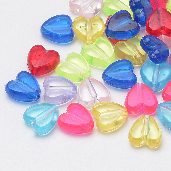 PandaHall Transparent Acrylic Beads, Heart, Mixed Color, 8.5x8.5x4mm, Hole: 1mm Acrylic Heart Multicolor
PandaHall Transparent Acrylic Beads, Heart, Mixed Color, 8.5x8.5x4mm, Hole: 1mm Acrylic Heart Multicolor