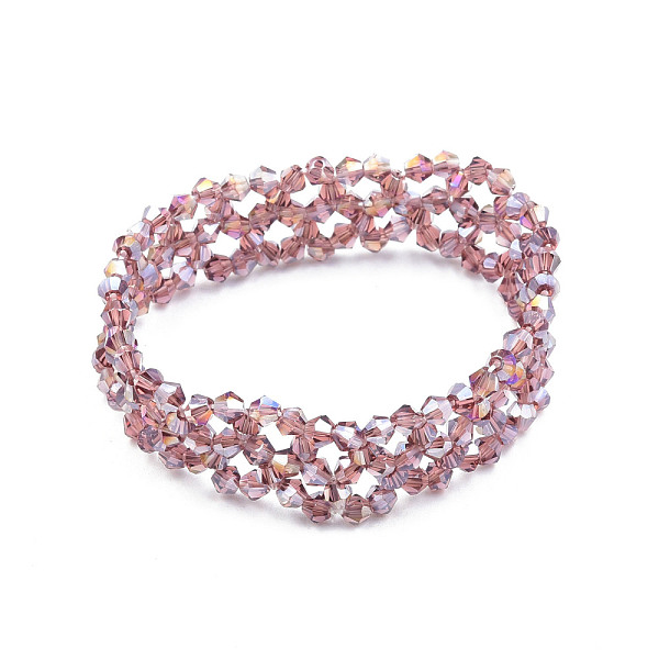 PandaHall Bling Glass Beaded Stretch Bracelet, Braided Flower Bracelet for Women, Rosy Brown, Inner Diameter: 2 inch(5cm) Glass
PandaHall Bling Glass Beaded Stretch Bracelet, Braided Flower Bracelet for Women, Rosy Brown, Inner Diameter: 2 inch(5cm) Glass