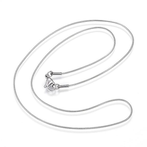 PandaHall 304 Stainless Steel Snake Chain Necklaces, with Lobster Claw Clasps, Stainless Steel Color, 18.1 inch(46cm), 0.9mm 304 Stainless...
PandaHall 304 Stainless Steel Snake Chain Necklaces, with Lobster Claw Clasps, Stainless Steel Color, 18.1 inch(46cm), 0.9mm 304 Stainless...