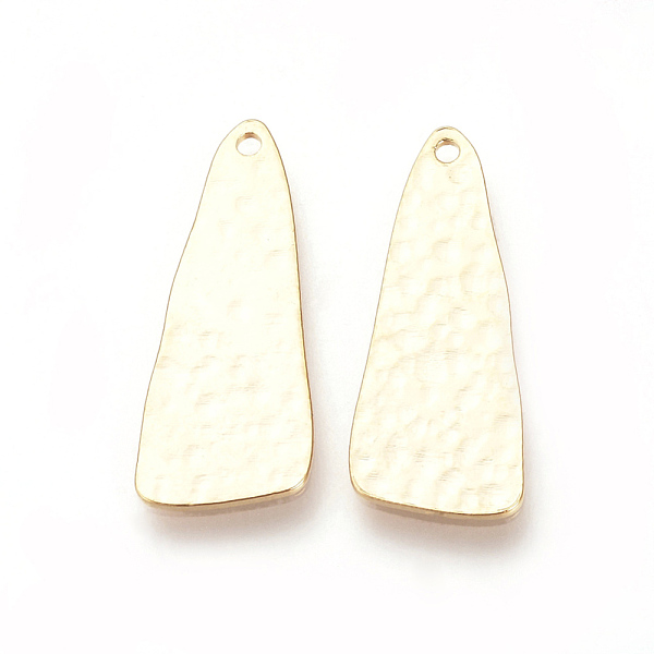 PandaHall Brass Pendants, Nickel Free, Real 18K Gold Plated, Triangle, Golden, 26x10.5x1mm, Hole: 1mm Brass Triangle
PandaHall Brass Pendants, Nickel Free, Real 18K Gold Plated, Triangle, Golden, 26x10.5x1mm, Hole: 1mm Brass Triangle