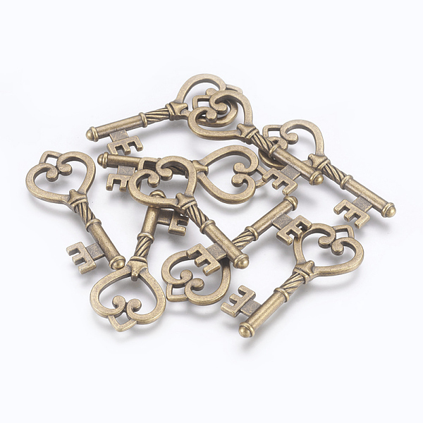 PandaHall Tibetan Style Alloy Pendants, Cadmium Free & Lead Free, Antique Bronze, Skeleton Key, about 46.5mm long, 18mm wide, 4mm thick...
PandaHall Tibetan Style Alloy Pendants, Cadmium Free & Lead Free, Antique Bronze, Skeleton Key, about 46.5mm long, 18mm wide, 4mm thick...