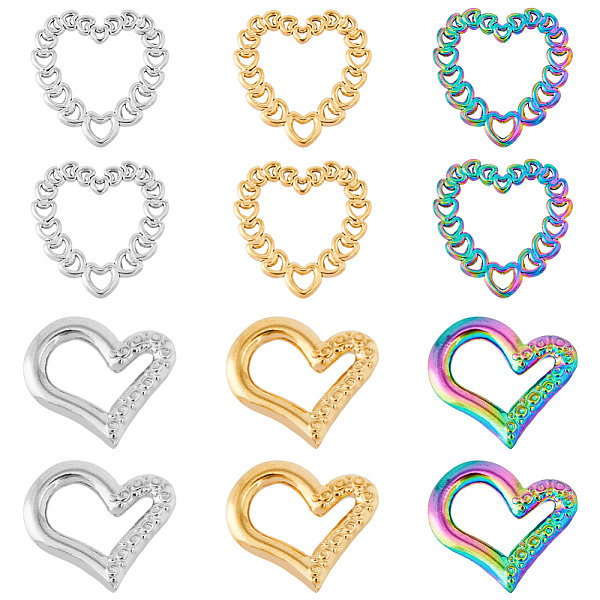 PandaHall DICOSMETIC 12Pcs 2Styles 3Colors Hollow Heart Linking Ring Love Heart Connector Asymmetrical Heart Charm Open Bezel Charm...
PandaHall DICOSMETIC 12Pcs 2Styles 3Colors Hollow Heart Linking Ring Love Heart Connector Asymmetrical Heart Charm Open Bezel Charm...