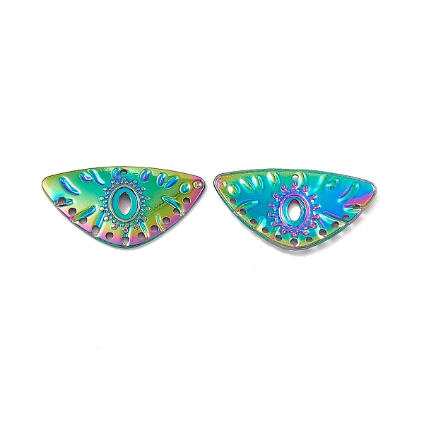 PandaHall Ion Plating(IP) 304 Stainless Steel Pendants, Triangle Charm, Rainbow Color, 15.5x27x2mm, Hole: 1.2mm 304 Stainless Steel Triangle
PandaHall Ion Plating(IP) 304 Stainless Steel Pendants, Triangle Charm, Rainbow Color, 15.5x27x2mm, Hole: 1.2mm 304 Stainless Steel Triangle