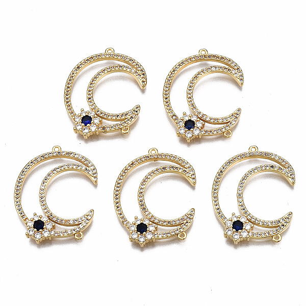 PandaHall Brass Micro Pave Cubic Zirconia Links Connectors, Nickel Free, Moon, Real 18K Gold Plated, 27x21x4mm, Hole: 1mm Brass+Cubic..., Multicolor
PandaHall Brass Micro Pave Cubic Zirconia Links Connectors, Nickel Free, Moon, Real 18K Gold Plated, 27x21x4mm, Hole: 1mm Brass+Cubic..., Multicolor