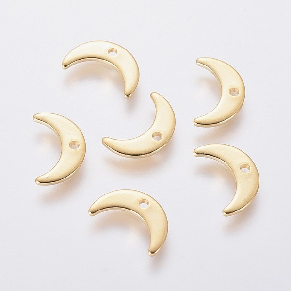 PandaHall 304 Stainless Steel Charms, Moon, Golden, 7x11x1mm, Hole: 1mm 304 Stainless Steel Moon
PandaHall 304 Stainless Steel Charms, Moon, Golden, 7x11x1mm, Hole: 1mm 304 Stainless Steel Moon