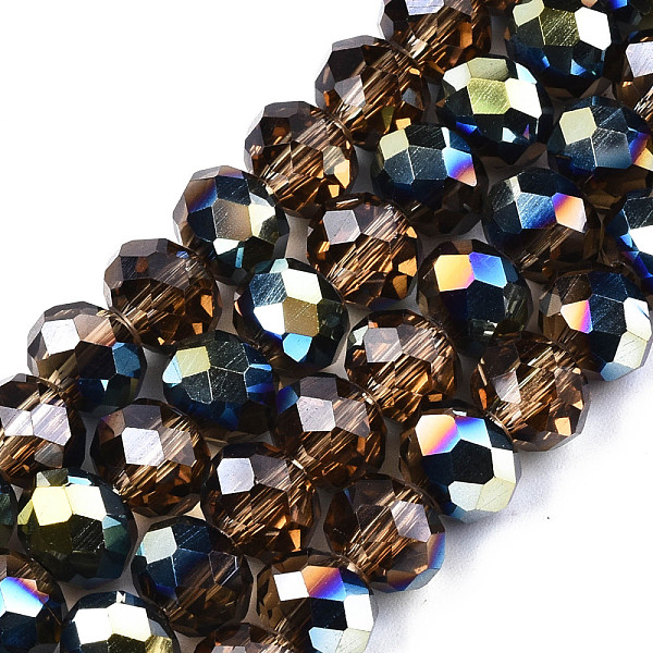PandaHall Electroplate Transparent Glass Beads Strands, Half Multi-color Plated, Faceted, Rondelle, Peru, 8x6mm, Hole: 1mm, about..., Brown
PandaHall Electroplate Transparent Glass Beads Strands, Half Multi-color Plated, Faceted, Rondelle, Peru, 8x6mm, Hole: 1mm, about..., Brown
