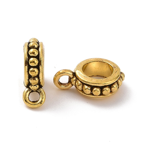 PandaHall Tibetan Style Alloy Tube Bails, Loop Bails, Flat Round, Antique Golden, 11x8x3.5mm, Hole: 1.4mm, Inner Diameter: 4.7mm...
PandaHall Tibetan Style Alloy Tube Bails, Loop Bails, Flat Round, Antique Golden, 11x8x3.5mm, Hole: 1.4mm, Inner Diameter: 4.7mm...