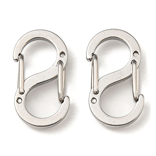 PandaHall 304 Stainless Steel Double Gated Carabiner S-Hook Clasps, Stainless Steel Color, 20x11x4.5mm 304 Stainless Steel
PandaHall 304 Stainless Steel Double Gated Carabiner S-Hook Clasps, Stainless Steel Color, 20x11x4.5mm 304 Stainless Steel