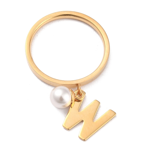 PandaHall Dual-use Items, 304 Stainless Steel Finger Rings or Pendants, with Plastic Round Beads, Golden, White, Letter.W, US Size 5~9...
PandaHall Dual-use Items, 304 Stainless Steel Finger Rings or Pendants, with Plastic Round Beads, Golden, White, Letter.W, US Size 5~9...