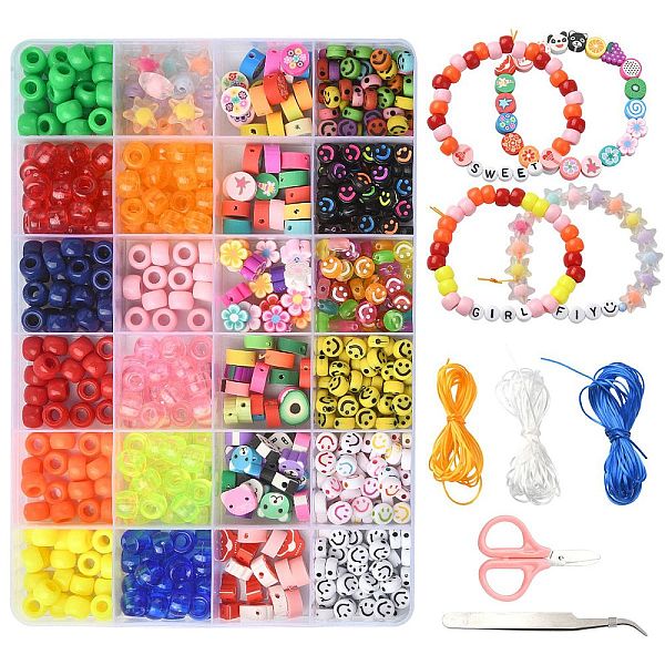 PandaHall DIY Bracelet Making Kit, Including Resin & Acrylic European & Polymer Clay Beads, Scissors, Tweezers, Star & Flower & Fruit &..., Multicolor
PandaHall DIY Bracelet Making Kit, Including Resin & Acrylic European & Polymer Clay Beads, Scissors, Tweezers, Star & Flower & Fruit &..., Multicolor
