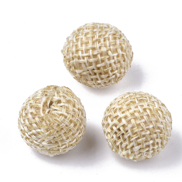 PandaHall Handmade Hemp Woven Beads, with Wood Inside, Round, No Hole/Undrilled, PapayaWhip, 14~15x13~14mm Burlap Round Orange
PandaHall Handmade Hemp Woven Beads, with Wood Inside, Round, No Hole/Undrilled, PapayaWhip, 14~15x13~14mm Burlap Round Orange