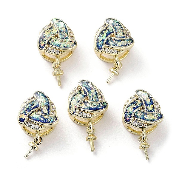 PandaHall Knot Shape Brass Micro Pave Cubic Zirconia Cup Peg Bails, with Synthetic Opal, Cadmium Free & Lead Free, Long-Lasting Plated, Real...
PandaHall Knot Shape Brass Micro Pave Cubic Zirconia Cup Peg Bails, with Synthetic Opal, Cadmium Free & Lead Free, Long-Lasting Plated, Real...