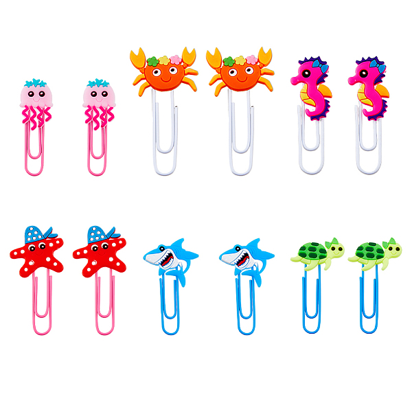 PandaHall SUPERFINDINGS 36Pcs 6 Style Sea Animal Shape Iron Paperclips, Cute Paper Clips, Funny Bookmark Marking Clips, 55~65x18~33x5~5.5mm..., Multicolor
PandaHall SUPERFINDINGS 36Pcs 6 Style Sea Animal Shape Iron Paperclips, Cute Paper Clips, Funny Bookmark Marking Clips, 55~65x18~33x5~5.5mm..., Multicolor