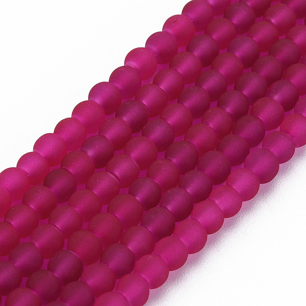 PandaHall Transparent Glass Bead Strands, Frosted, Round, Medium Violet Red, 4mm, Hole: 1.1~1.6mm, about 200pcs/strand, 31.4 inch Glass...
PandaHall Transparent Glass Bead Strands, Frosted, Round, Medium Violet Red, 4mm, Hole: 1.1~1.6mm, about 200pcs/strand, 31.4 inch Glass...