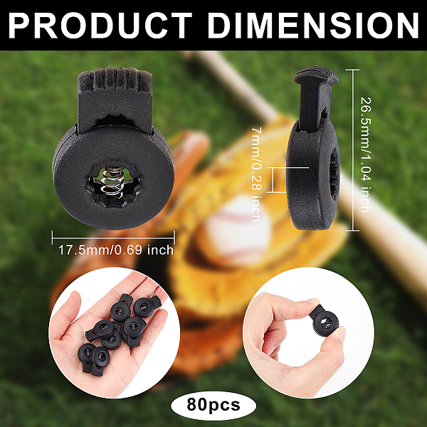 PandaHall OLYCRAFT 80pcs Black Baseball Glove Locks Plastic Gloves Cord Locks Round Single Hole DIY Cord Locks Lanyard Stopper Clip for...
PandaHall OLYCRAFT 80pcs Black Baseball Glove Locks Plastic Gloves Cord Locks Round Single Hole DIY Cord Locks Lanyard Stopper Clip for...