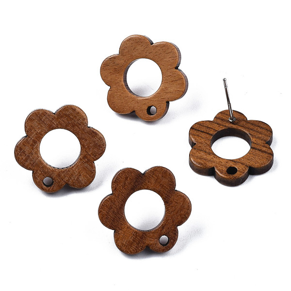 PandaHall Walnut Wood Stud Earring Findings, with Hole and 304 Stainless Steel Pin, Hollow Flower, Peru, 17.5x17.5mm, Hole: 1.6mm, Pin..., Brown
PandaHall Walnut Wood Stud Earring Findings, with Hole and 304 Stainless Steel Pin, Hollow Flower, Peru, 17.5x17.5mm, Hole: 1.6mm, Pin..., Brown