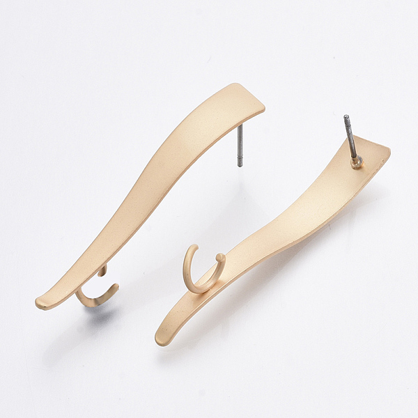 PandaHall Smooth Surface Iron Stud Earring Findings, with Loop, Raw(Unplated) Pins, Cadmium Free & Lead Free, Matte Gold Color, 42x6.5mm...
PandaHall Smooth Surface Iron Stud Earring Findings, with Loop, Raw(Unplated) Pins, Cadmium Free & Lead Free, Matte Gold Color, 42x6.5mm...