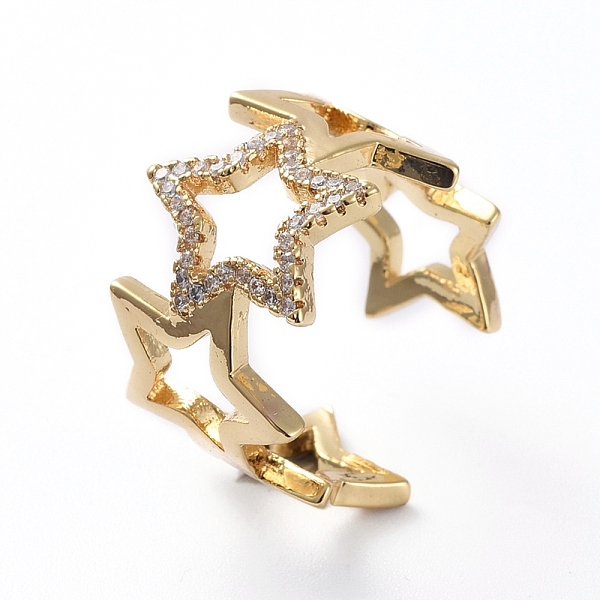 PandaHall Adjustable Brass Cuff Finger Rings, with Micro Pave Cubic Zirconia, Hollow Star, Clear, Golden, Size 7, 17.2mm Brass+Cubic...
PandaHall Adjustable Brass Cuff Finger Rings, with Micro Pave Cubic Zirconia, Hollow Star, Clear, Golden, Size 7, 17.2mm Brass+Cubic...