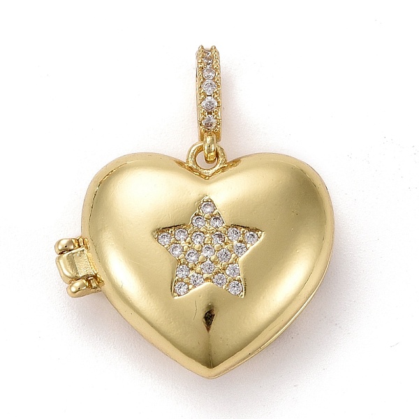 PandaHall Brass Micro Pave Clear Cubic Zirconia Diffuser Locket Pendants, Long-Lasting Plated, Lead Free & Cadmium Free, Heart with Star...
PandaHall Brass Micro Pave Clear Cubic Zirconia Diffuser Locket Pendants, Long-Lasting Plated, Lead Free & Cadmium Free, Heart with Star...