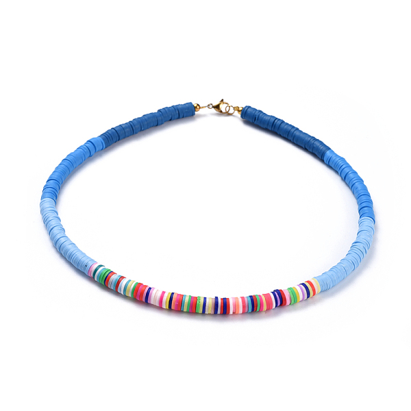 PandaHall Handmade Polymer Clay Heishi Beaded Necklaces, with Brass Spacer Beads and 304 Stainless Steel Findings, Blue, 15.9~16.1 inch...
PandaHall Handmade Polymer Clay Heishi Beaded Necklaces, with Brass Spacer Beads and 304 Stainless Steel Findings, Blue, 15.9~16.1 inch...