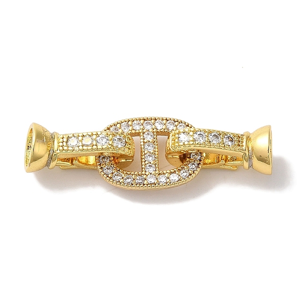 PandaHall Oval Rack Plating Brass Micro Pave Clear Cubic Zirconia Fold Over Clasps, Long-lasting Plated, Lead Free & Cadmium Free, Real 18K...
PandaHall Oval Rack Plating Brass Micro Pave Clear Cubic Zirconia Fold Over Clasps, Long-lasting Plated, Lead Free & Cadmium Free, Real 18K...