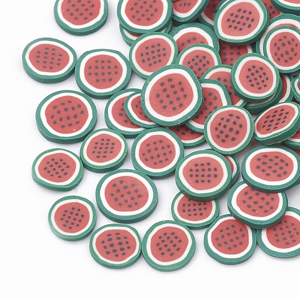 PandaHall Handmade Polymer Clay Nail Art Decoration, Fashion Nail Care, No Hole, Fruit, Watermelon, Red, 4~5x0.1~3mm, about...
PandaHall Handmade Polymer Clay Nail Art Decoration, Fashion Nail Care, No Hole, Fruit, Watermelon, Red, 4~5x0.1~3mm, about...