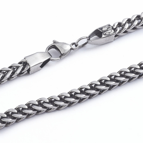 PandaHall Men's 304 Stainless Steel Wheat Chain & Cuban Link Chain Necklaces, with Lobster Claw Clasps, Antique Silver, 30.12 inch(76.5cm)...
PandaHall Men's 304 Stainless Steel Wheat Chain & Cuban Link Chain Necklaces, with Lobster Claw Clasps, Antique Silver, 30.12 inch(76.5cm)...
