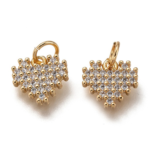 PandaHall Brass Micro Pave Clear Cubic Zirconia Charms, Cadmium Free & Lead Free, Long-Lasting Plated, Heart, Golden, 9x10x2mm, Hole: 3mm...
PandaHall Brass Micro Pave Clear Cubic Zirconia Charms, Cadmium Free & Lead Free, Long-Lasting Plated, Heart, Golden, 9x10x2mm, Hole: 3mm...