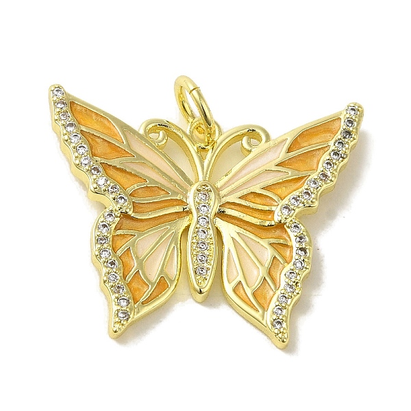 PandaHall Butterfly Brass Enamel Micro Pave Cubic Zirconia Pendants, Real 18K Gold Plated, with Jump Ring, Orange, 22x26.5x3mm, Hole: 4.2mm...
PandaHall Butterfly Brass Enamel Micro Pave Cubic Zirconia Pendants, Real 18K Gold Plated, with Jump Ring, Orange, 22x26.5x3mm, Hole: 4.2mm...