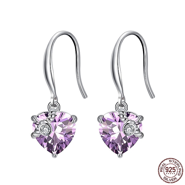 PandaHall Cubic Zirconia Heart Dangle Earrings, Real Platinum Plated Rhodium Plated 925 Sterling Silver Earrings for Women, Medium Purple...
PandaHall Cubic Zirconia Heart Dangle Earrings, Real Platinum Plated Rhodium Plated 925 Sterling Silver Earrings for Women, Medium Purple...